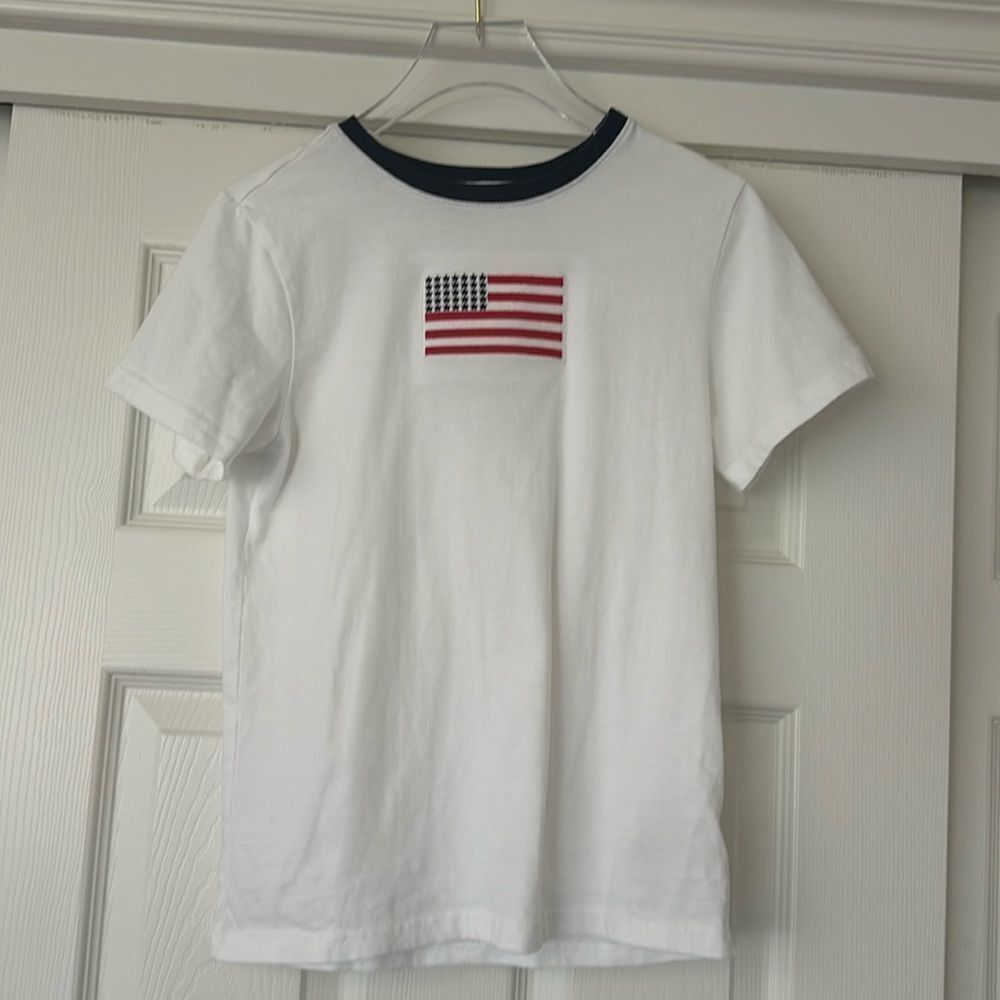 Janie and Jack American flag shirt